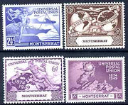 Montserrat 1949 KG6 75th Anniversary of Universal Postal Union set of 4 mounted mint, SG 117-20