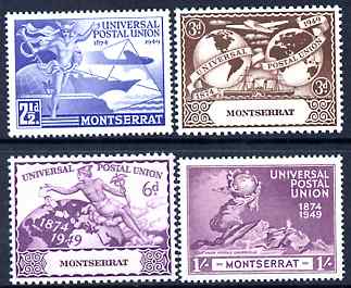 Montserrat 1949 KG6 75th Anniversary of Universal Postal Union set of 4 mounted mint, SG 117-20