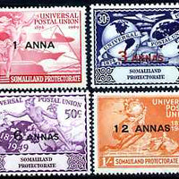 Somaliland 1949 KG6 75th Anniversary of Universal Postal Union set of 4 mounted mint, SG 121-24