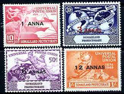 Somaliland 1949 KG6 75th Anniversary of Universal Postal Union set of 4 mounted mint, SG 121-24
