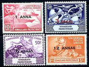 Somaliland 1949 KG6 75th Anniversary of Universal Postal Union set of 4 mounted mint, SG 121-24