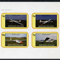Bernera 1982 Gliders imperf,set of 4 values (10p to 75p) unmounted mint