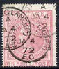 Great Britain 1867 QV 5s pale rose plate 1 centred to lower left but good colour and cds cancels, SG127 cat £600