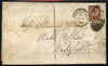 Great Britain 1874 1/2d rose-red Pl.6 on entire Dewsbury to Wakefield, stamp damaged