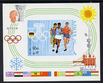 Ajman 1970 Olympics imperf m/sheet unmounted mint (Mi BL 195B)