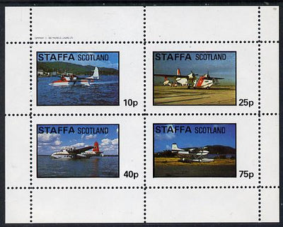 Staffa 1982 Sea Planes perf,set of 4 values (10p to 75p) unmounted mint