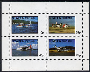 Staffa 1982 Sea Planes perf,set of 4 values (10p to 75p) unmounted mint
