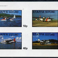 Staffa 1982 Sea Planes imperf,set of 4 values (10p to 75p) unmounted mint