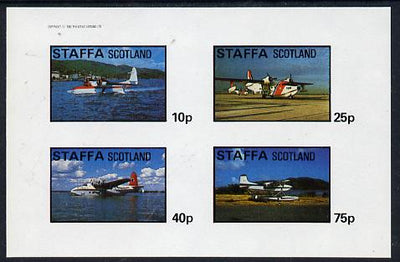 Staffa 1982 Sea Planes imperf,set of 4 values (10p to 75p) unmounted mint
