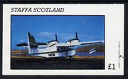 Staffa 1982 Sea Planes imperf souvenir sheet (£1 value) unmounted mint