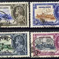 Sierra Leone 1935 KG5 Silver Jubilee set of 4, cds used SG 181-4