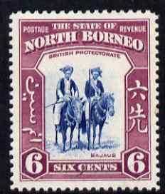 North Borneo 1939 Mounted Bajaus 6c (from def set) lightly mounted mint, SG 307