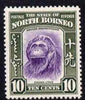 North Borneo 1939 Orang-Utan 10c (from def set) lightly mounted mint, SG 309
