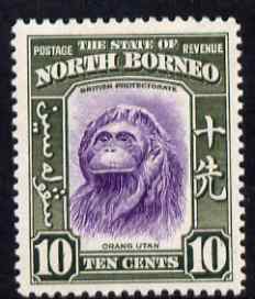 North Borneo 1939 Orang-Utan 10c (from def set) lightly mounted mint, SG 309