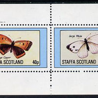 Staffa 1982 Butterflies (Large Copper & Large White) perf,set of 2 values (40p & 60p) unmounted mint