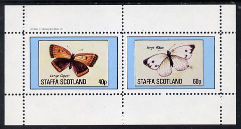 Staffa 1982 Butterflies (Large Copper & Large White) perf,set of 2 values (40p & 60p) unmounted mint