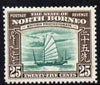 North Borneo 1939 Native Boat 25c (from def set) lightly mounted mint, SG 313