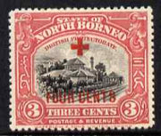 North Borneo 1918 Jesselton Railway Station 3c + 4c (Red Cross Fund) mounted mint, SG 237