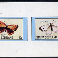 Staffa 1982 Butterflies (Large Copper & Large White) imperf,set of 2 values (40p & 60p) unmounted mint