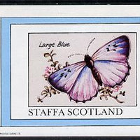 Staffa 1982 Butterflies (Large Blue) imperf deluxe sheet (£2 value) unmounted mint