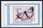 Staffa 1982 Butterflies (Large Blue) imperf deluxe sheet (£2 value) unmounted mint