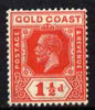 Gold Coast 1921-34 KG5 Script CA 1.5d red unmounted mint SG 88