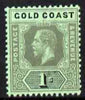 Gold Coast 1913-21 KG5 1s black on green (emerald back) MCA unmounted mint SG 79d