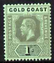 Gold Coast 1913-21 KG5 1s black on green (emerald back) MCA unmounted mint SG 79d