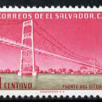 El Salvador 1954 Litoral Bridge 1c unmounted mint, SG 1049
