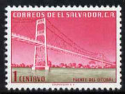 El Salvador 1954 Litoral Bridge 1c unmounted mint, SG 1049