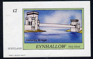 Eynhallow 1982 Bridges (Conway) imperf deluxe sheet (£2 value) unmounted mint