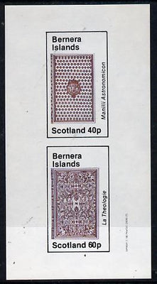 Bernera 1982 Ornate Book Covers #1 imperf set of 2 (40p & 60p)