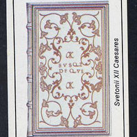 Bernera 1982 Ornate Book Covers #1 imperf souvenir sheet (£1 value)