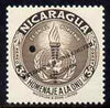 Nicaragua 1954 United Nations Organisation 3c Air perf printer's sample in unissued colour (brown instead of magenta) with security punch hole and overprinted Waterlow & Sons Limited, Specimen, unmounted mint as SG 1202