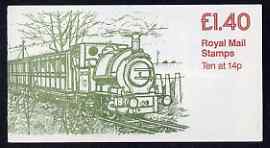 Great Britain 1979-81 Industrial Archaeology Series #6 (Talyllyn Railway) £1.40 folded booklet with cyl number in margin at left SG FM2A