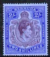 Bermuda 1938-53 KG6 2s deep reddish purple & ultramarine on grey-blue well centred lightly mounted mint SG116a