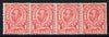 Great Britain 1911-12 KG5 1d carmine Die A strip of 4 unmounted mint, SG 327