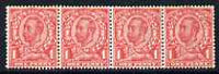 Great Britain 1911-12 KG5 1d carmine Die A strip of 4 unmounted mint, SG 327