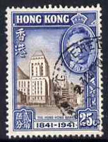 Hong Kong 1941 KG6 Centenary of British Occupation 25c cds used SG167
