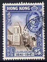 Hong Kong 1941 KG6 Centenary of British Occupation 25c cds used SG167