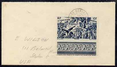 Guadeloupe 1946 (?) cover to USA bearing SG206 (Koufra)