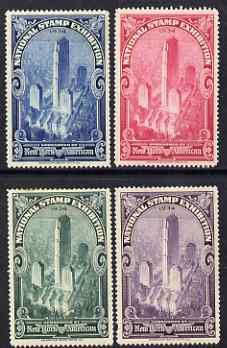 Cinderella - United States 1934 National Stamp Exhibition set of 4 perf labels mounted mint