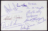 Great Britain 1969 unused 4d postal card reverse having been signed by all 10 members of the Red Devils Parachute team