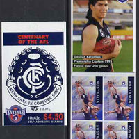 Australia 1996 Centenary of Australian Football League $4.50 booklet - Carlton Blues, complete and fine SG SB96