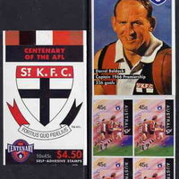 Australia 1996 Centenary of Australian Football League $4.50 booklet - St Kilda Saints, complete and fine SG SB100