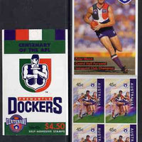 Australia 1996 Centenary of Australian Football League $4.50 booklet - Freemantle Dockers, complete and fine SG SB103