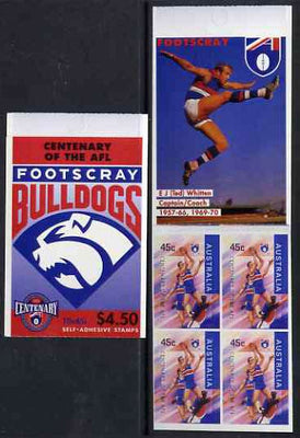 Australia 1996 Centenary of Australian Football League $4.50 booklet - Footscray Bulldogs, complete and fine SG SB104