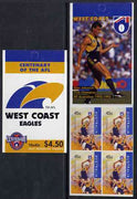 Australia 1996 Centenary of Australian Football League $4.50 booklet - West Coast Eagles, complete and fine SG SB105