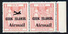 Cook Islands 1966 Air £1 pink horizontal pair, one stamp with Aeroplane omitted, unmounted mint SG 193/3a