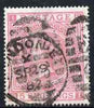 Great Britain 1867-83 QV 5s rose plate 2 good used with full perfs and fairly well centred SG 127 cat £1,100
